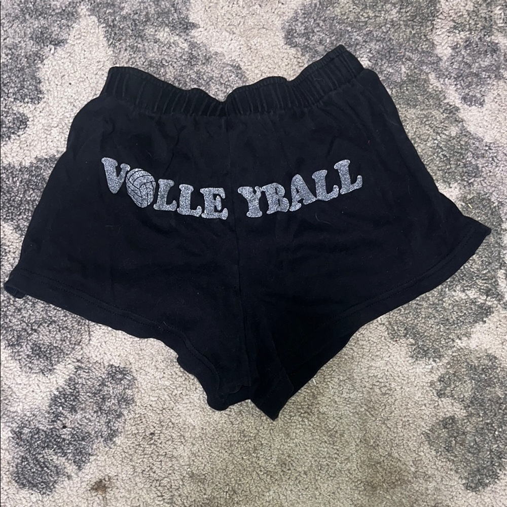 Black Volleyball Women's Small Shorts Vintage